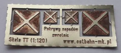 Fototrawione pokrywy napędów zwrotnic