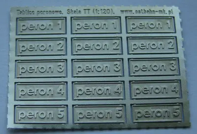 Tablice peronowe. Perony 1, 2, 3, 4, 5