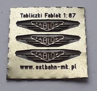 Fototrawione tabliczki Fablok 3 sztuki