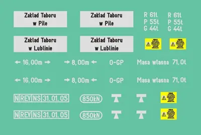 Kalkomania lokomotywy SP32 (201-210)