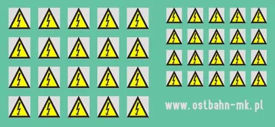 Kalkomania pioruny, dwa rozmiary / 40szt.