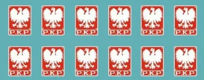 Kalkomania Orły PKP 12 sztuk