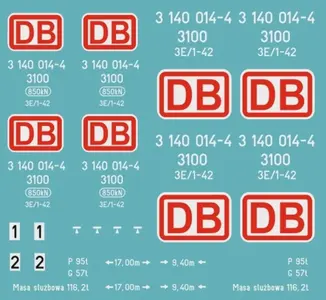 Kalkomania 3E/1-42 DB