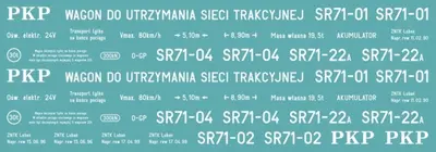 Kalkomania SR71 PKP niebieskie malowanie ep.IV