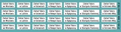 Kalkomania przydziały do lokomotywowni miks 2