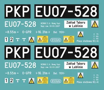 Kalkomania EU07-528