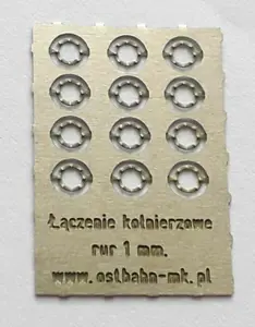 Łączenie kołnierzowe rur średnicy 1,0 mm