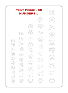 Szablon do malowania NUMBERS, rozmiar L