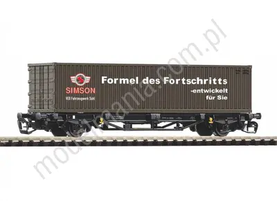 Platforma do przewozu kontenerów Lgs579  z kontenerem 40' Simson