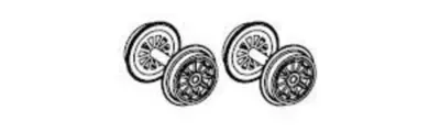 Radsatz mit Zahnrad (2 Stck.) DC