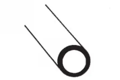 Rura polistyrenowa 0.7mm X 375mm (8szt)