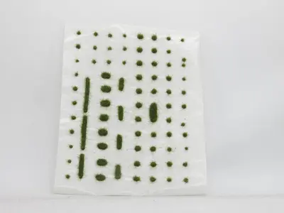 Kępki trawy, leśna zieleń, wys. 4,5+2mm