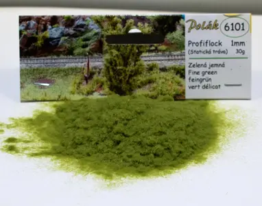 Trawa elektrostatyczna jasno zielona 1mm, 30 g