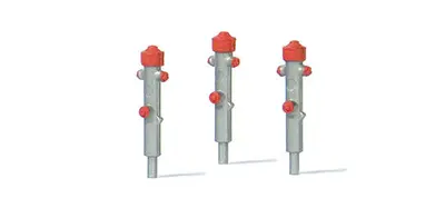 Hydranty srebrne / 3szt.
