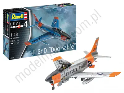 Samolot F-86D Dog Sabre, jednomiejscowy, turboodrzutowy, myśliwski