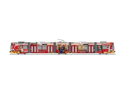 Tramwaj Duewag 6MGT RNV - Feuerwehr Mannheim