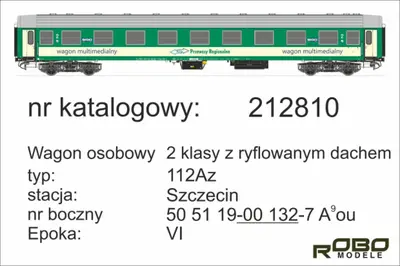 Wagon osobowy 2 klasa typ 112Az PR, Szczecin