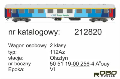 Wagon osobowy 2 klasa typ 112Az PR, Olsztyn