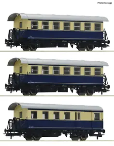 Zestaw 3 wagonów osobowych Ribbed