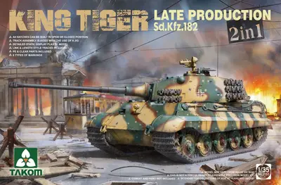 Niemiecki czołg ciężki Sd.Kfz.182 King Tiger, późna produkcja, 2 w 1
