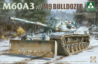 Amerykański czołg M60A3 MBT patton z pługiem M9 Bulldozer