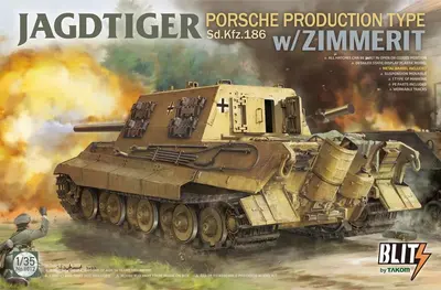 Takom-Blitz 8012 Jagdtiger Porsche Production Type w/Zimmerit Sd.Kfz.186