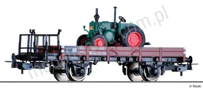 Wagon towarowy platforma X05 z traktorem Lanz