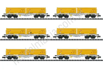 Zestaw 6 wagonów kontenerowych typ Sgmmns 190