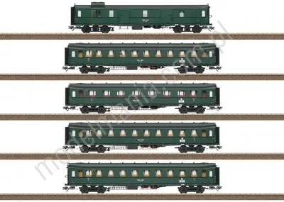 Zestaw 5 wagonów osobowych pośpiesznych