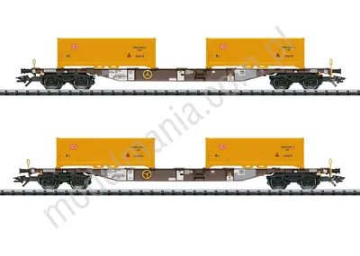 Zestaw 2 wagonów do transportu kontenerów Sgns