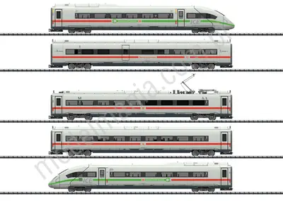 Zespół trakcyjny ICE 4, BR 412/812 z zielonym paskiem, z dźwiękiem