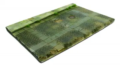 Diorama 31x21 cm, droga brukowana z rynsztokiem