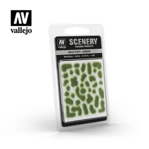 Kępki samoprzylepne zielone - Wild Tuft Green 4mm / 35 szt.