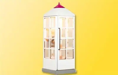 Budka telefoniczna z oświetleniem, zamknięta
