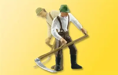 Farmer z kosą, ruszający się