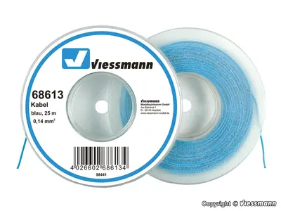 Kabel na szpuli 0,14 mm², niebieski 25m